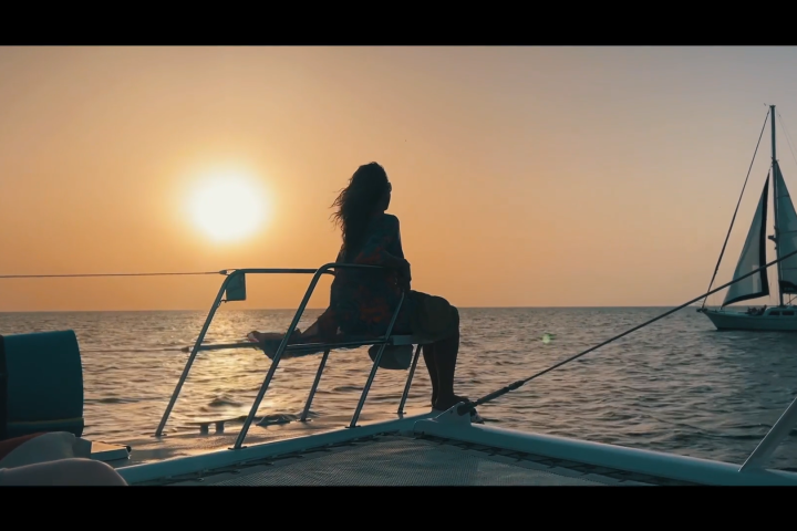 a person in a boat on a body of water